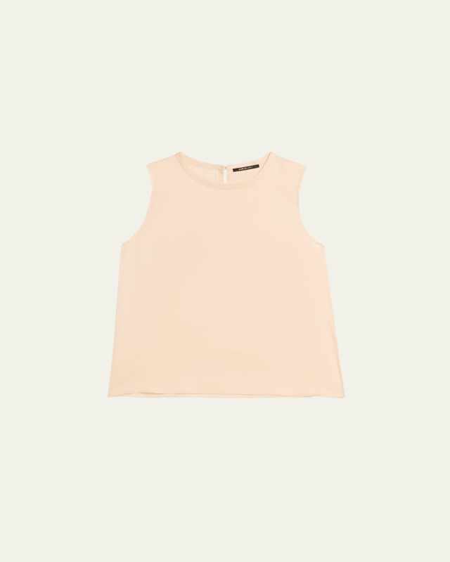 Aura Sleeveless Silk-Blend Blous